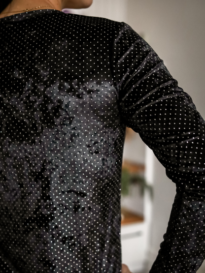 Robe Linda - Velours scintillant