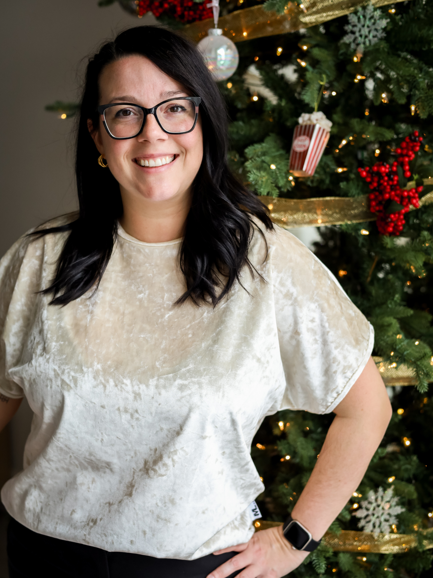 T-Shirt Steffy - Velours texturé Ivoire