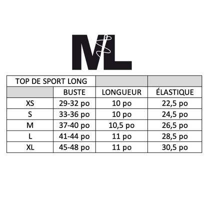 Top de Sport - Long - Fleur Nocturne