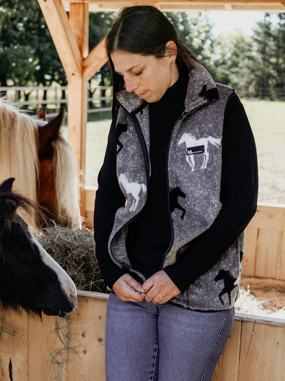 Veste - Sans manches Grise - Chevaux
