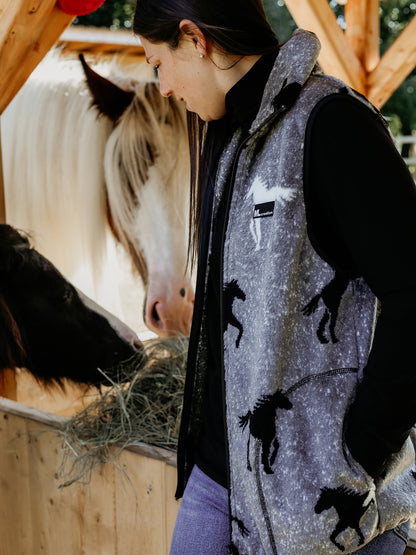 Veste - Sans manches Grise - Chevaux