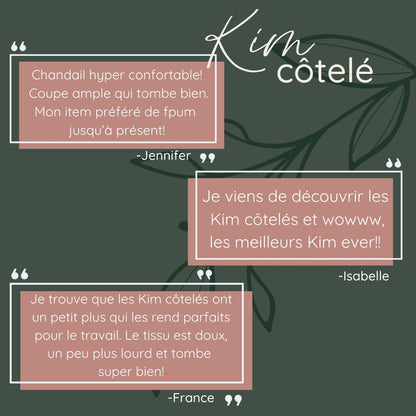 Chandail Kim - Tricot côtelé noir