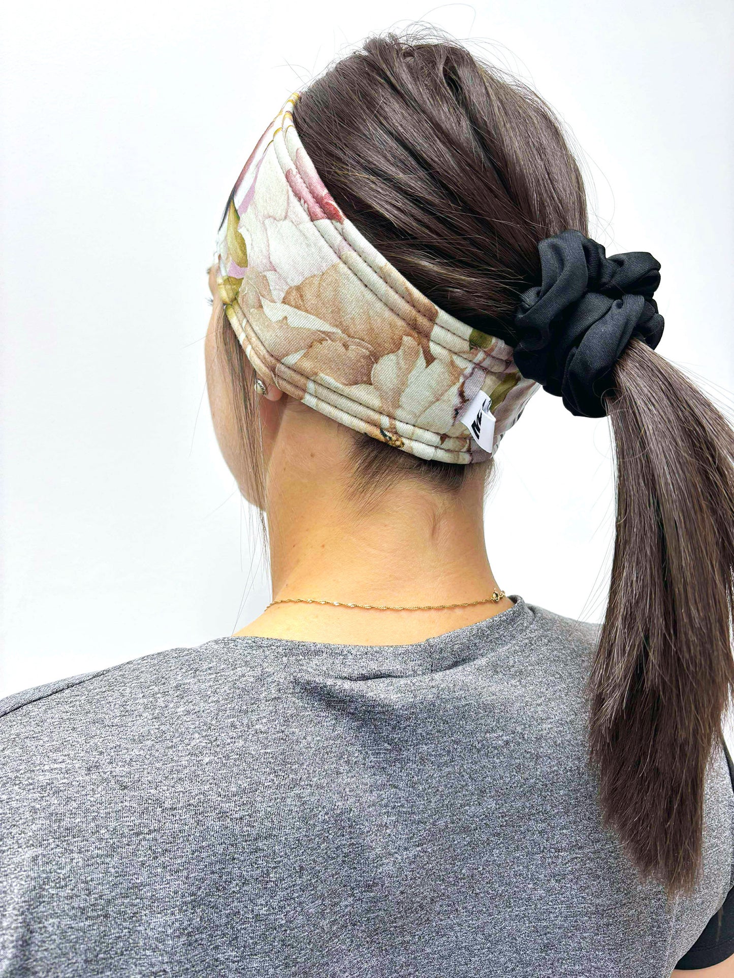 Bandeau doublé - Prune Floral