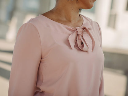 Blouse Bianca - Manches Longues - Rose Pâle