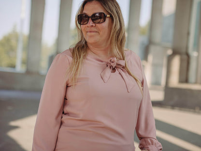 Blouse Bianca - Manches Longues - Rose Pâle