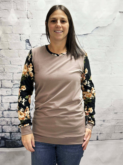 Chandail Catherine - Fleur crème/Beige