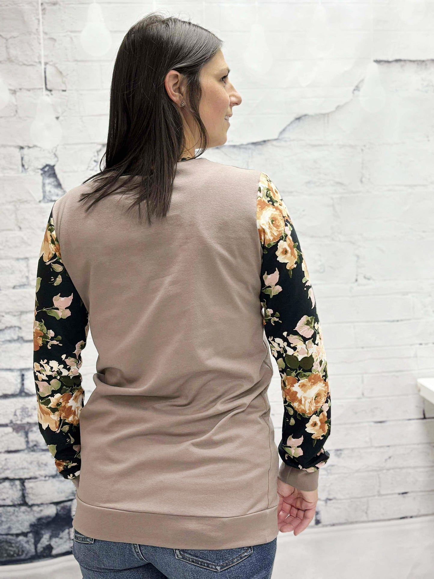 Chandail Catherine - Fleur crème/Beige