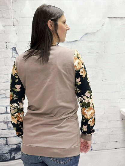 Chandail Catherine - Fleur crème/Beige