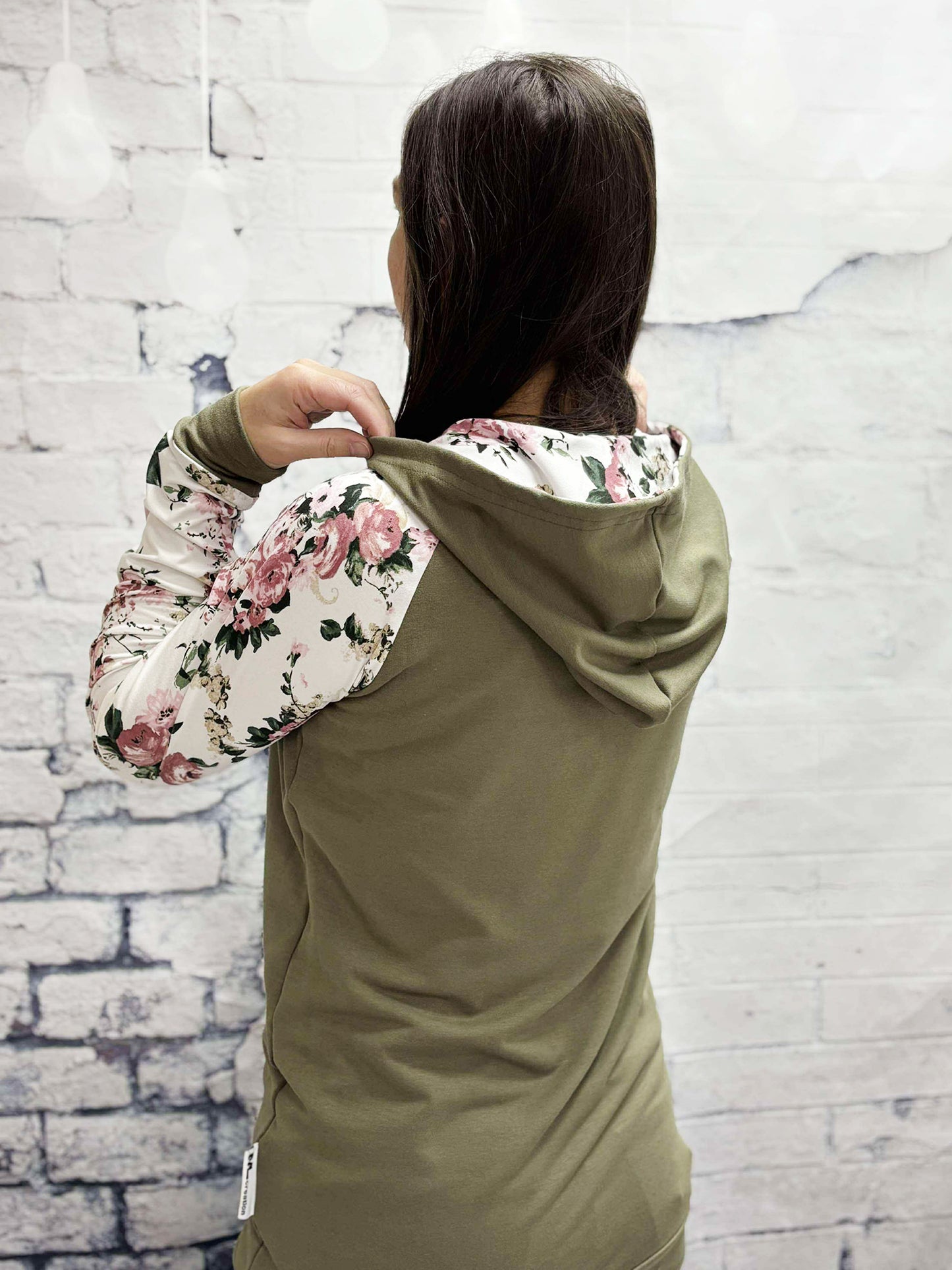 Chandail Cathou Raglan - Blanc Rosé/Kaki