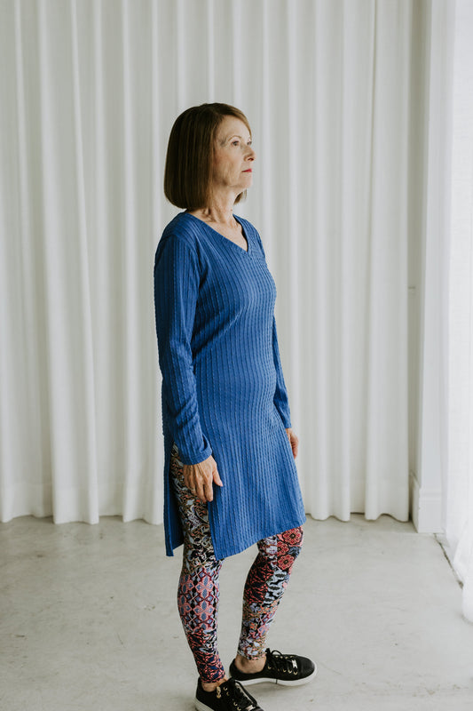 Chandail Clara - Bleu tressé