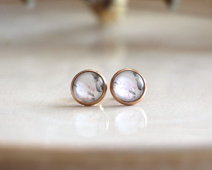 Clous d'oreilles - Gris Rosé
