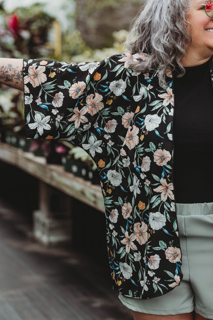 Kimono Émilie - Court - Fleur Printanière
