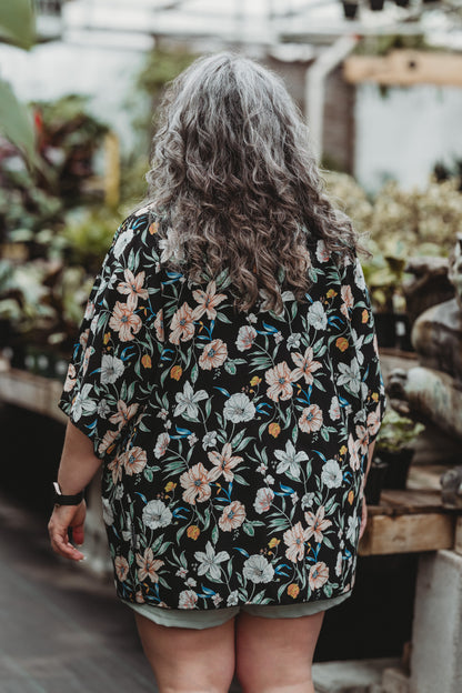 Kimono Émilie - Court - Fleur Printanière