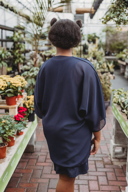 Kimono Émilie - Court - Marine