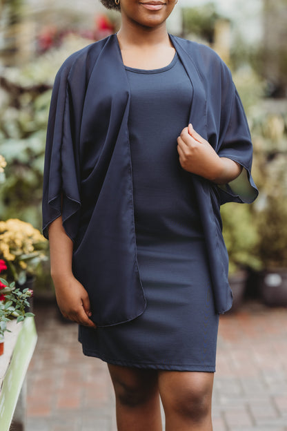 Kimono Émilie - Court - Marine