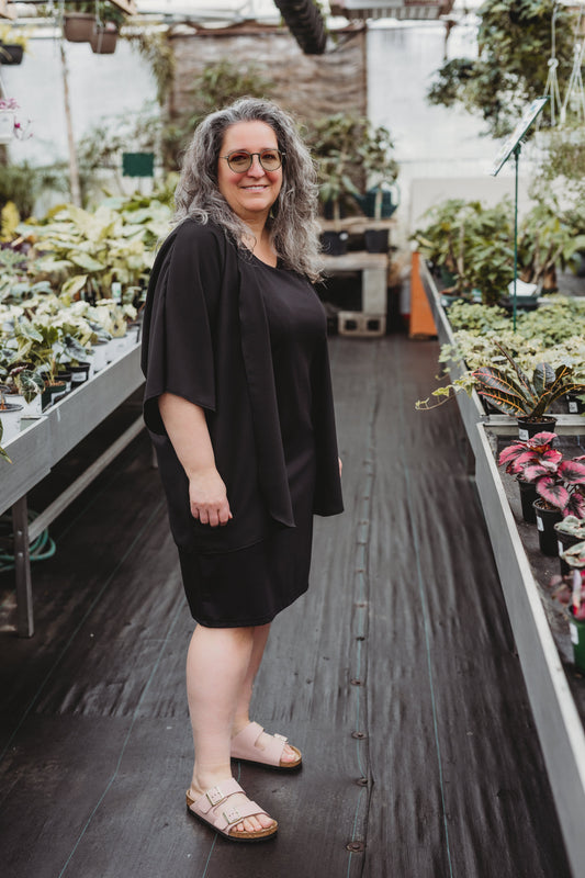 Kimono Émilie - Court - Noir