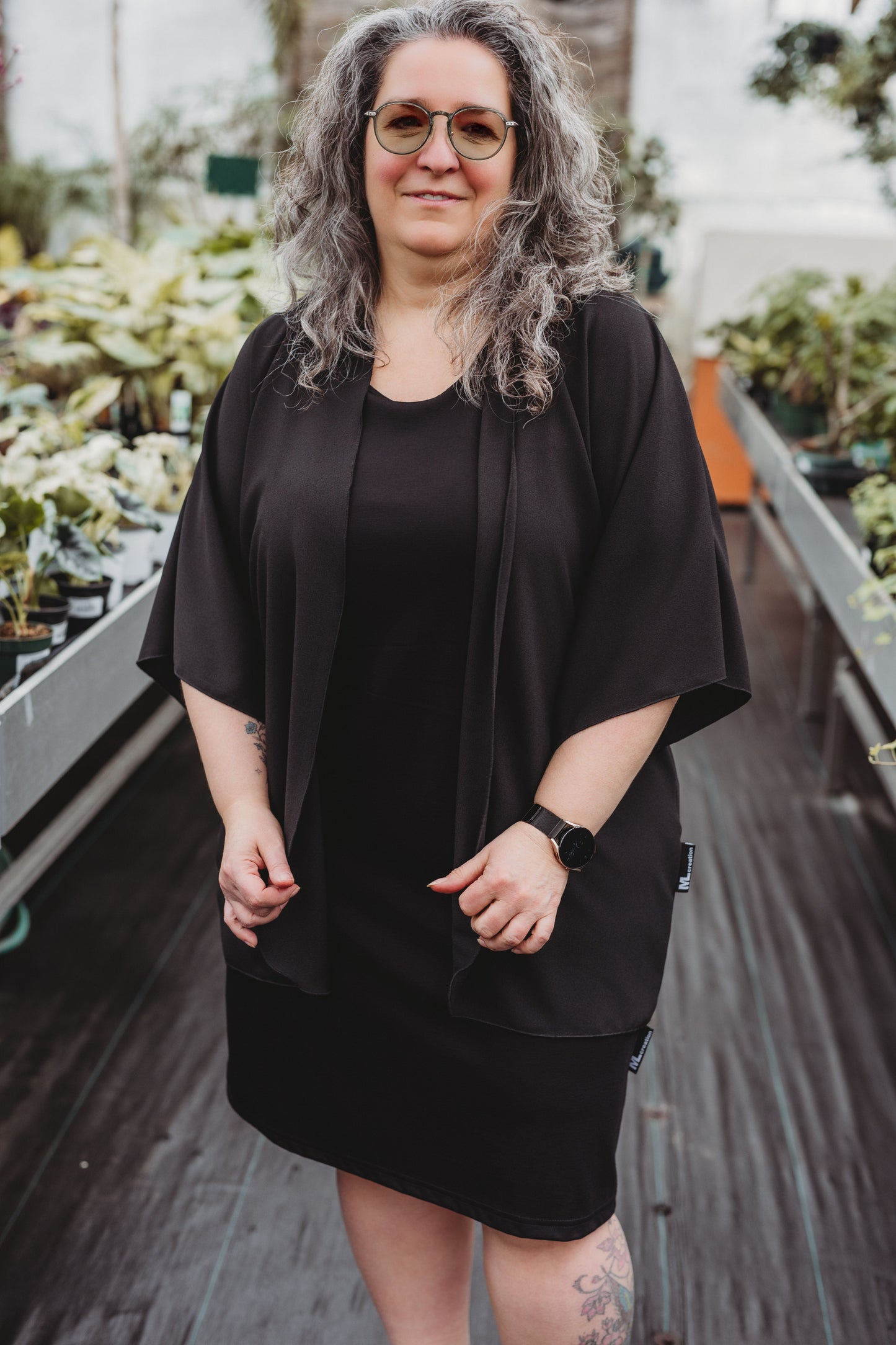 Kimono Émilie - Court - Noir