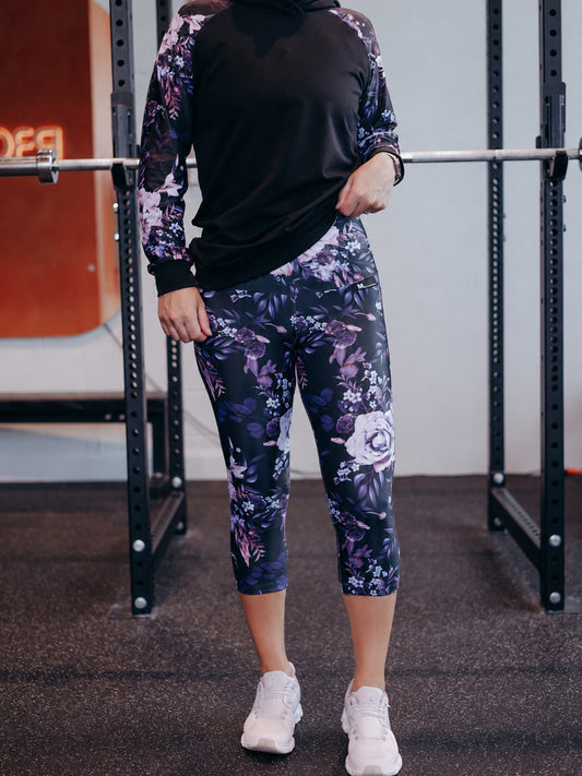 Leggings TA - 3/4 - Fleur Nocturne