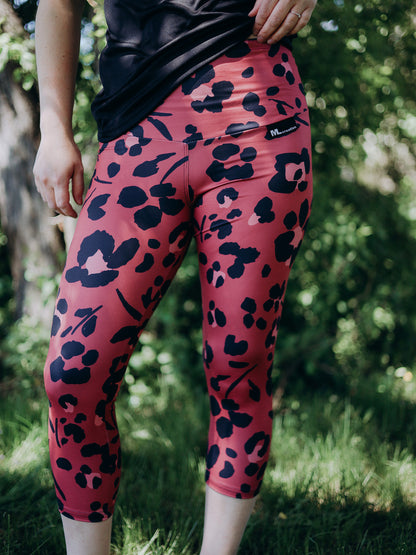 Leggings TA - 3/4 - Fleurs Léopard