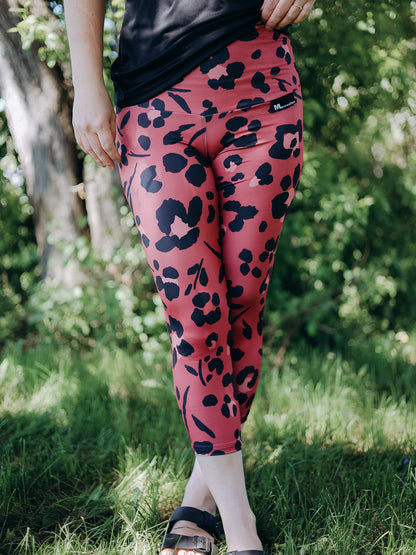 Leggings TA - 3/4 - Fleurs Léopard