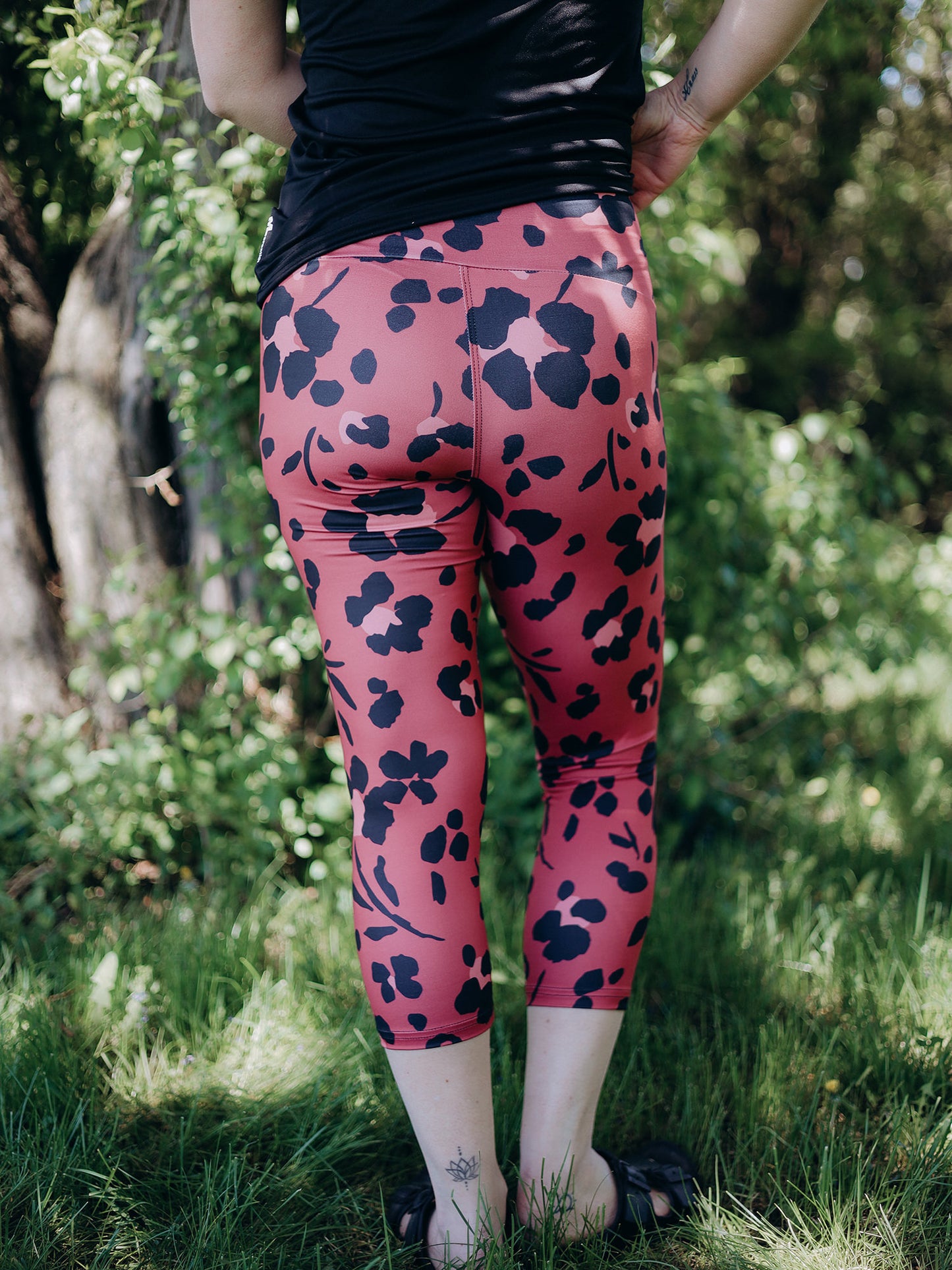 Leggings TA - 3/4 - Fleurs Léopard