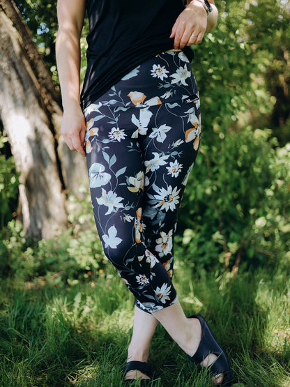 Leggings TA - 3/4 - Marguerites Grises