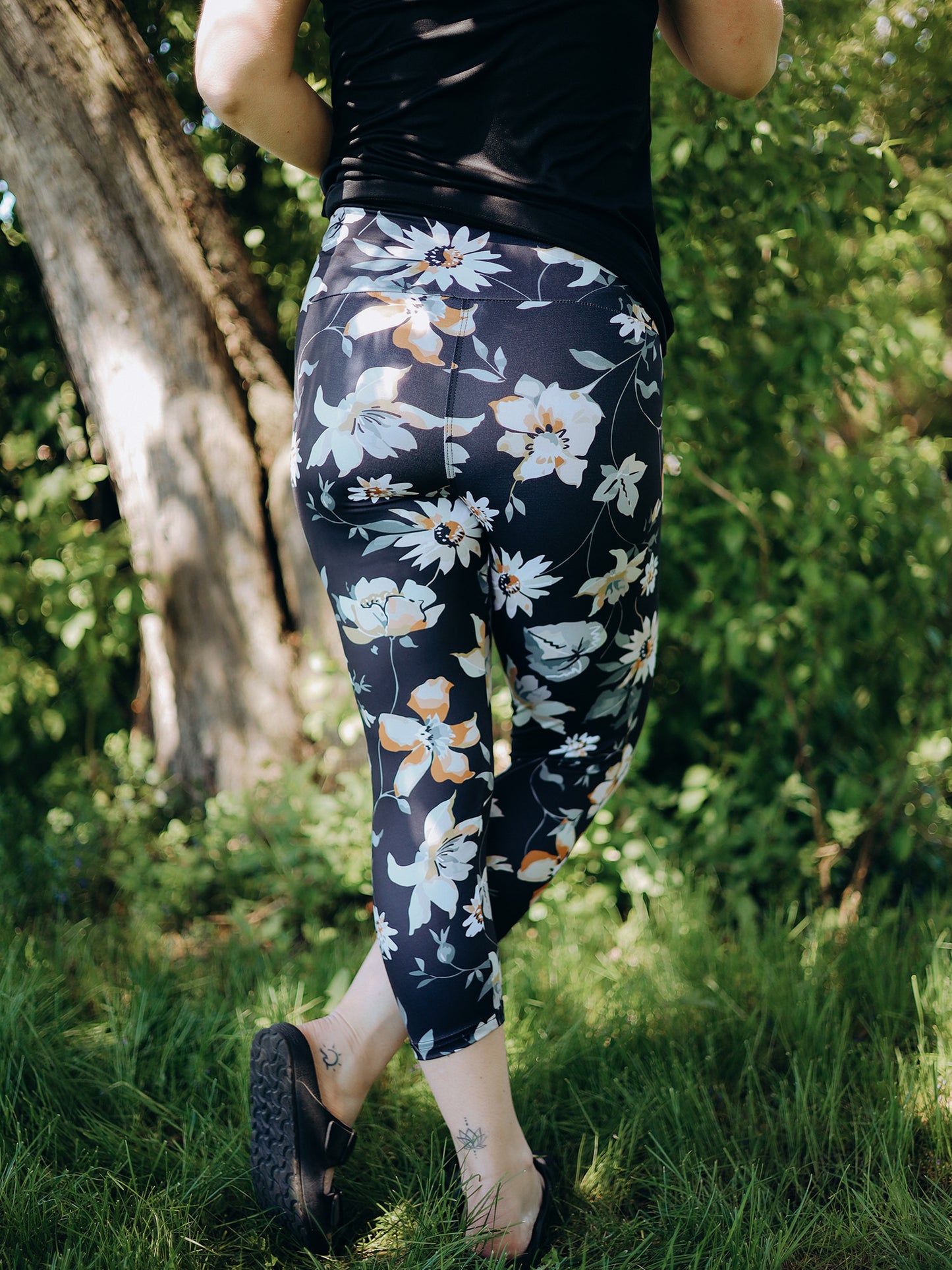 Leggings TA - 3/4 - Marguerites Grises