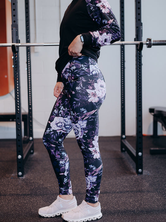 Leggings TA - Long - Fleur Nocturne