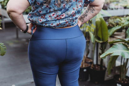 Leggings TA - 3/4 - Marine lustré
