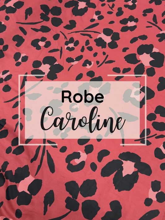 Robe Caroline - Fleurs Léopard