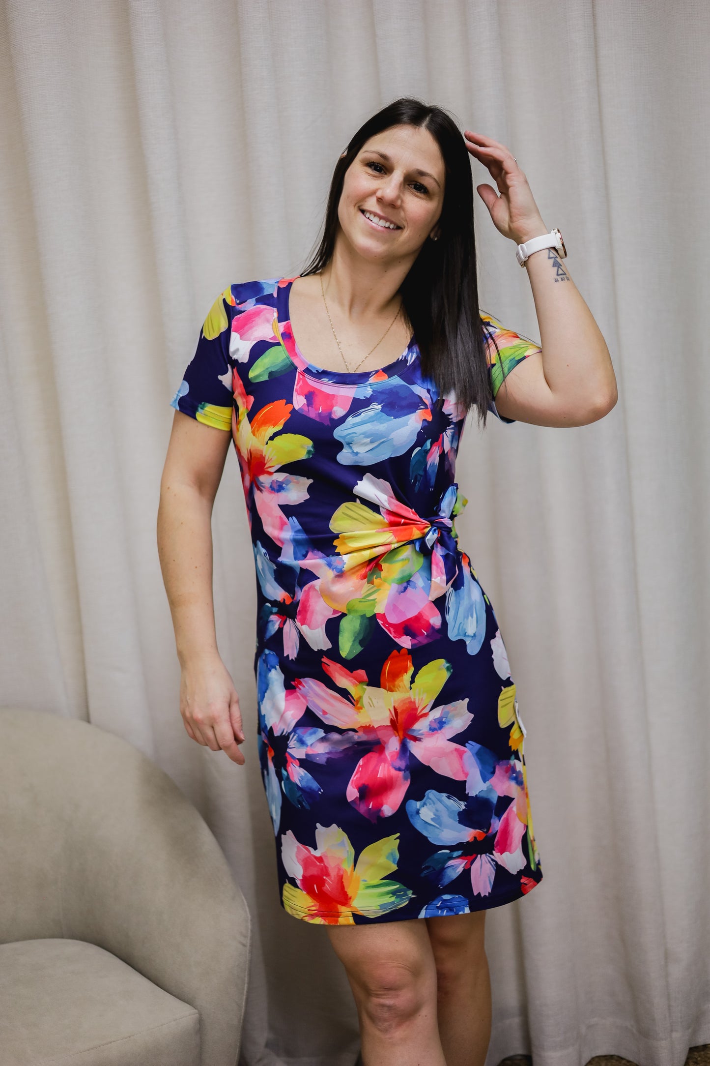 Robe Marie-Michèle - Fleurs Léopard