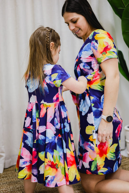 Robe Marie-Michèle - Fleurs Léopard