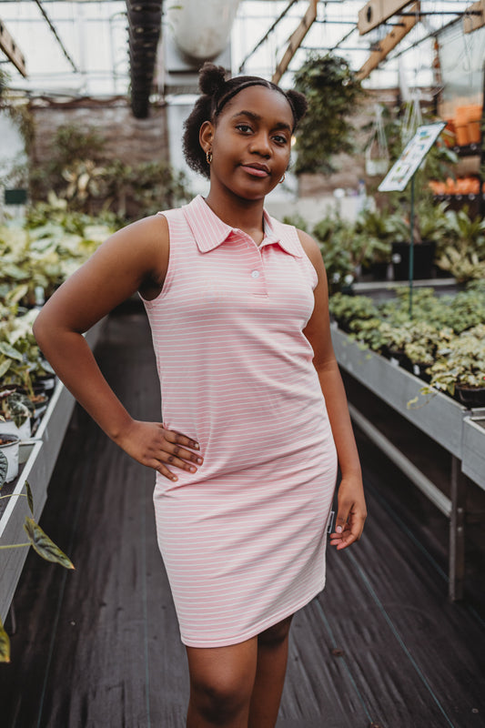 Robe Polo - Rose ligné