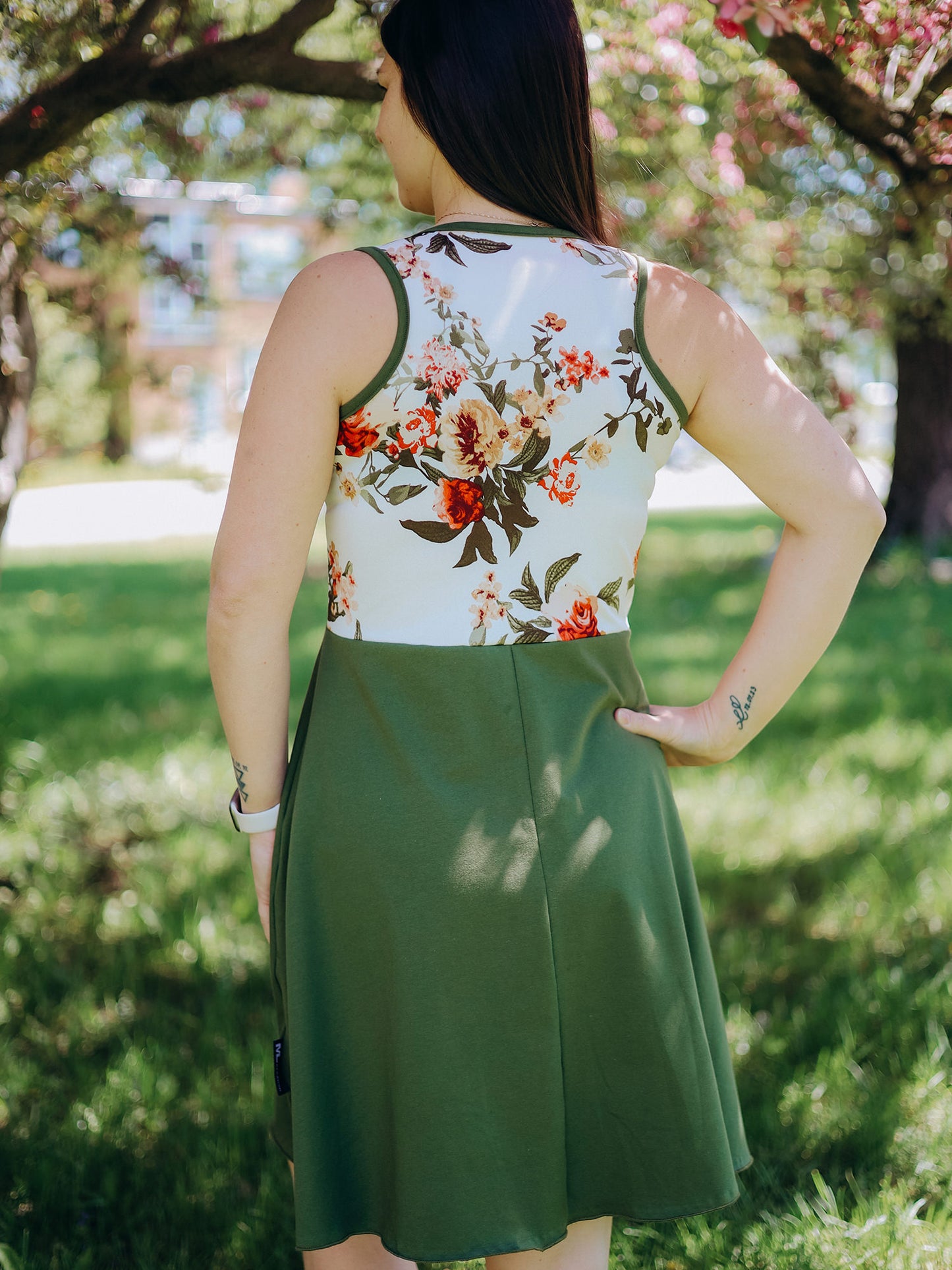 Robe Saby - Ivoire Fleur/Kaki