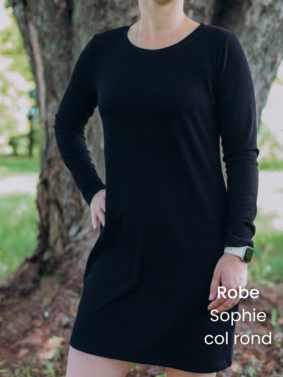 PRÉCOMMANDE - Robe Sophie manches longues - RIB de bambou