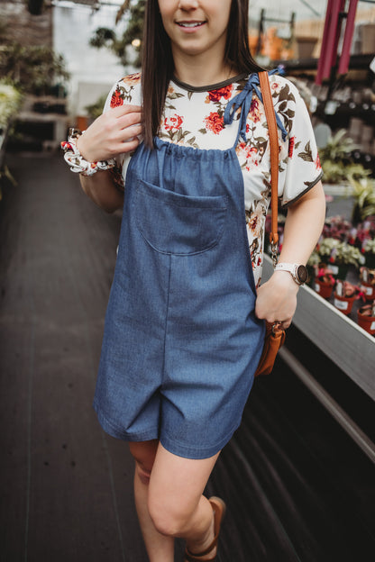 Salopette-Short Zoé - Jeans