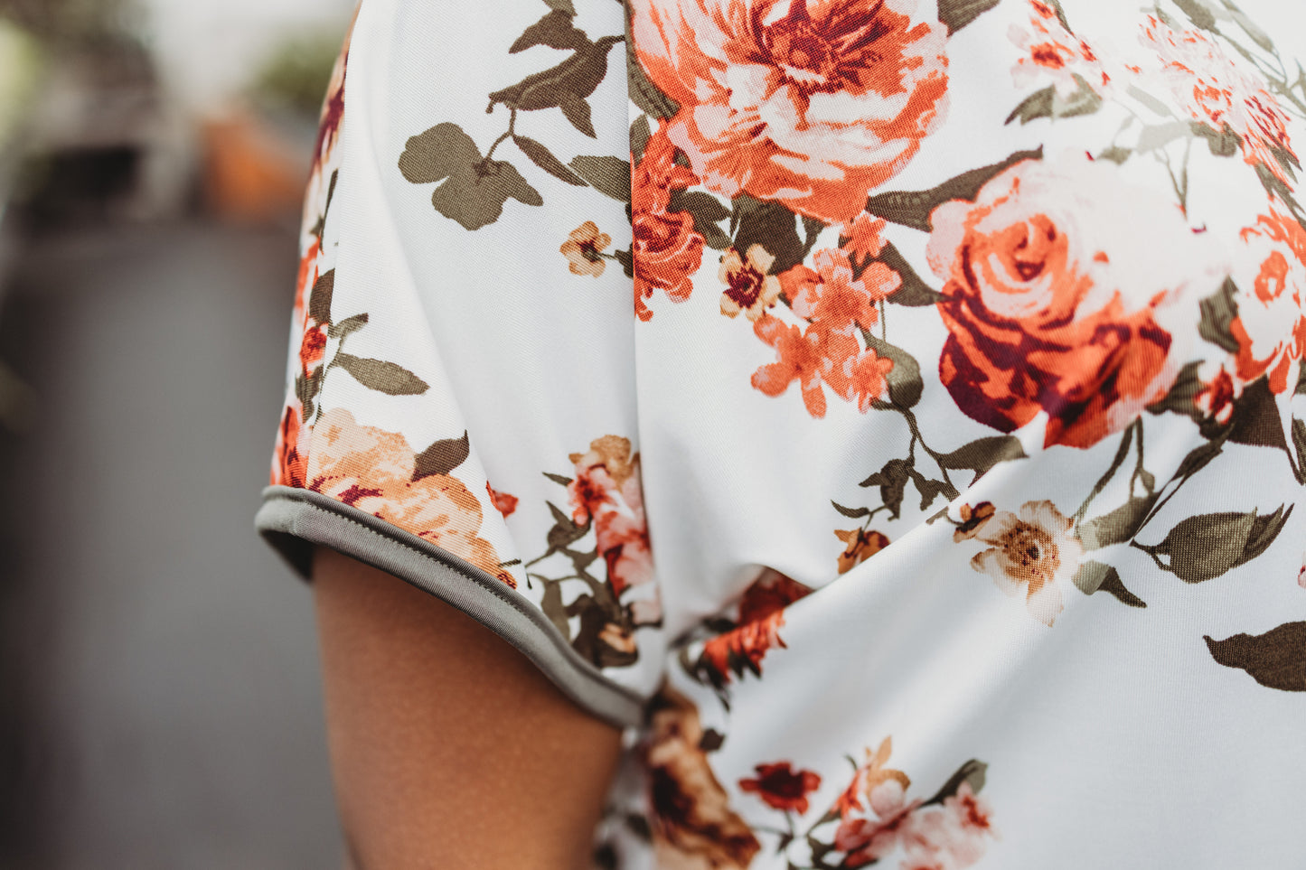 T-Shirt Steffy - Ivoire Fleur/Kaki