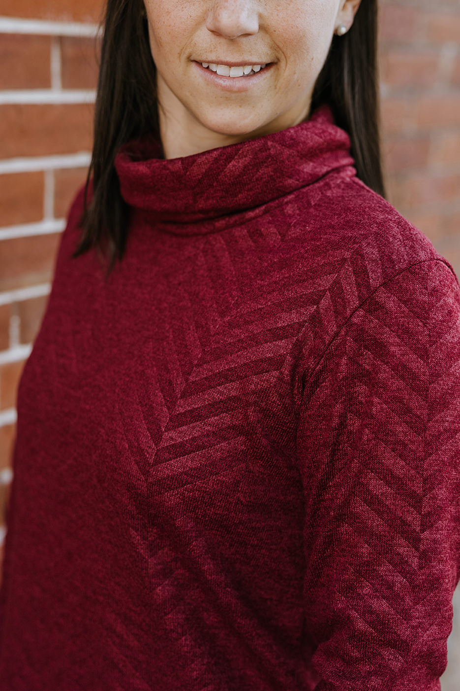 Tunique Sarah - Col - Wine Chevron