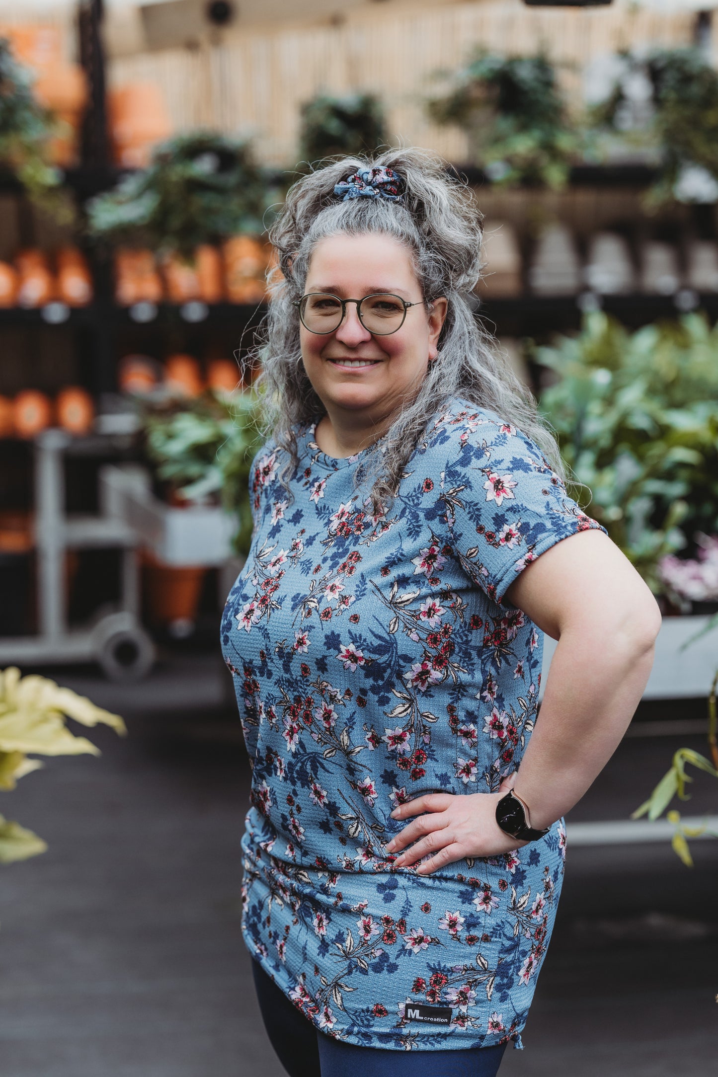 Tunique Sylvianne MC - Bleu Acier