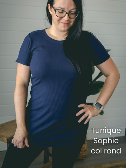 PRÉCOMMANDE - Tunique Sophie manches courtes - RIB de bambou