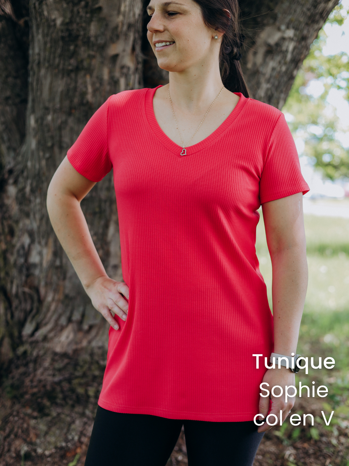 PRÉCOMMANDE - Tunique Sophie manches courtes - RIB de bambou