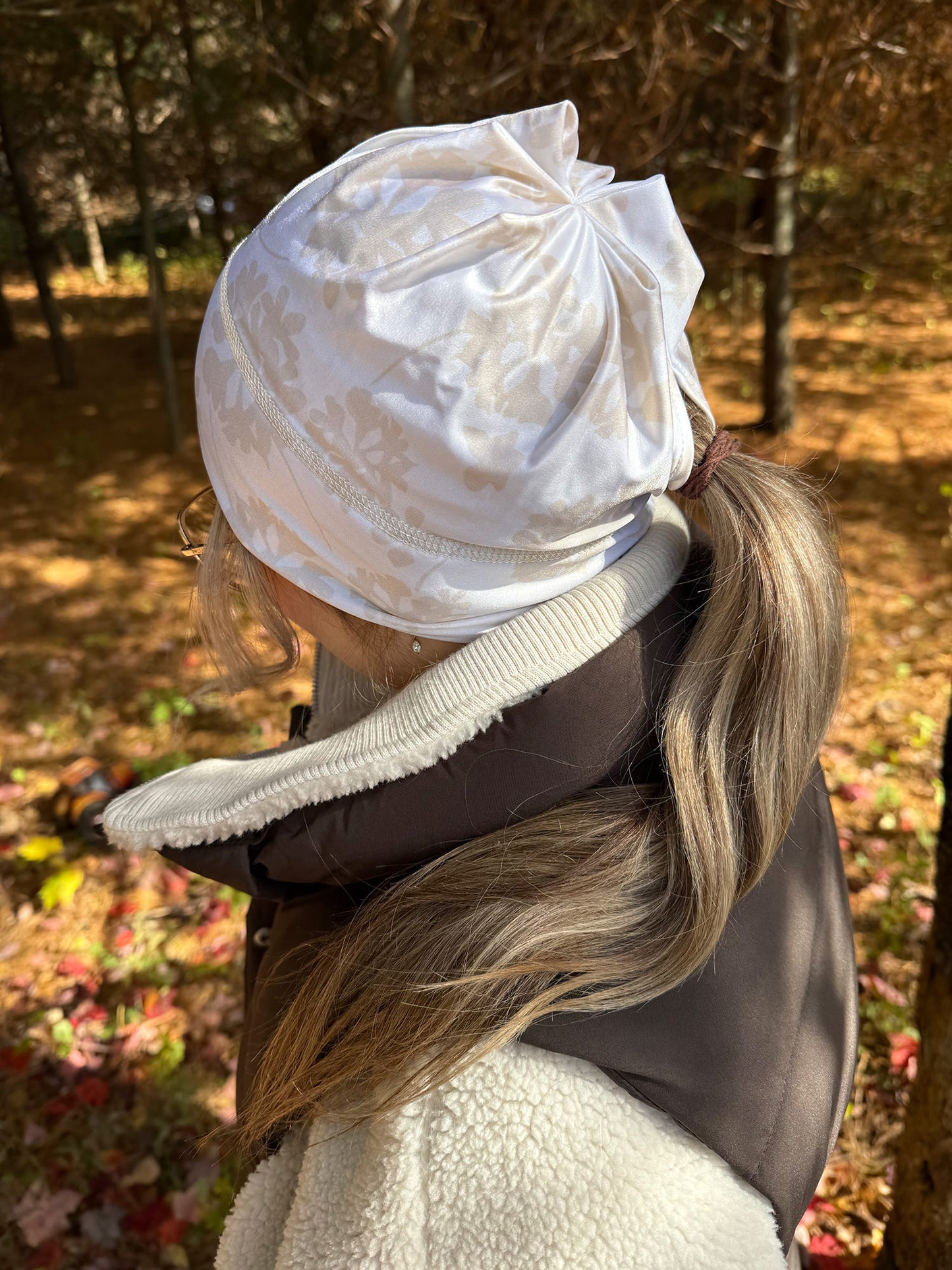 Tuque Fleur Beige