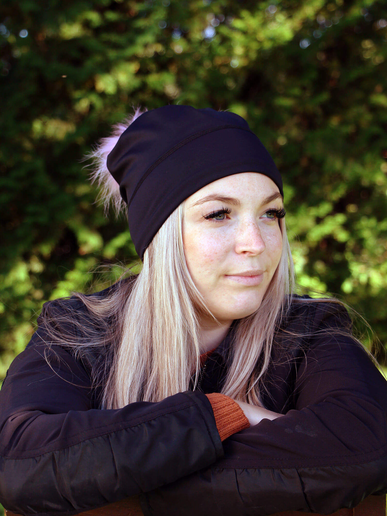 Tuque Noir Mat Femme