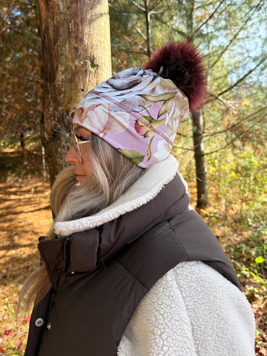Tuque Prune Floral