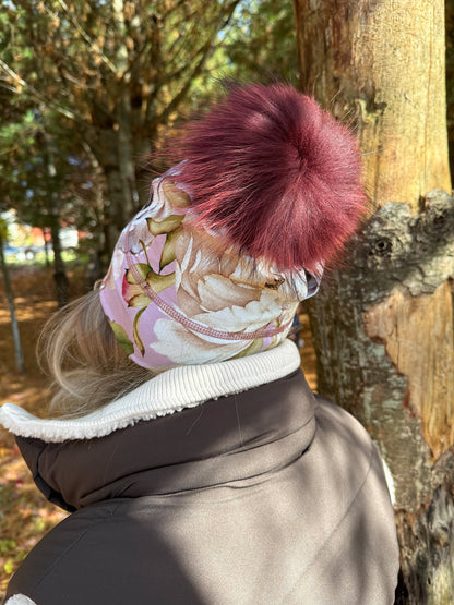 Tuque Prune Floral