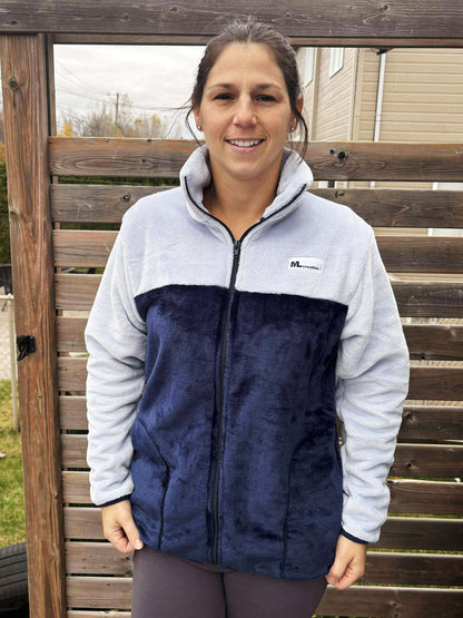 Veste Molleton -Col- Bleu pâle/Marine