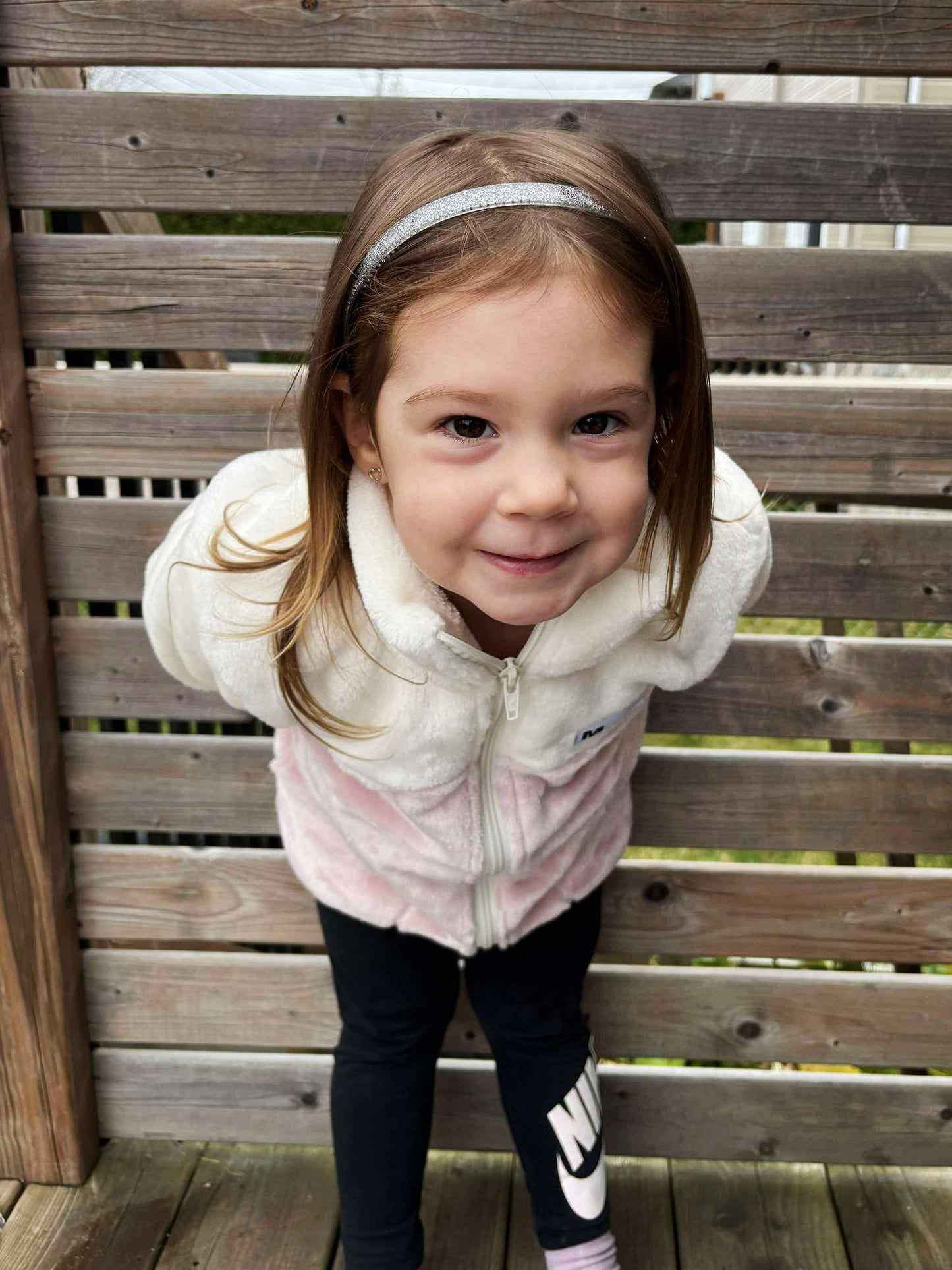 Veste molleton - Ivoire/Rose - ENFANT