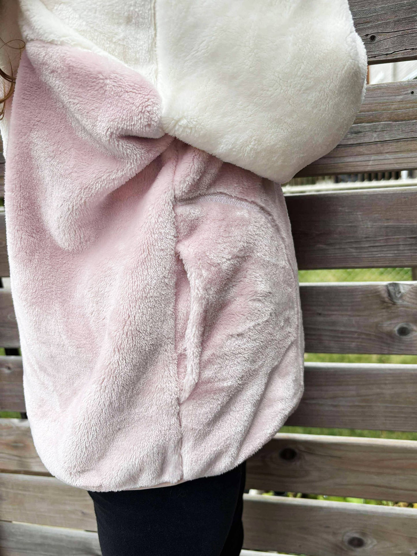 Veste molleton - Ivoire/Rose - ENFANT