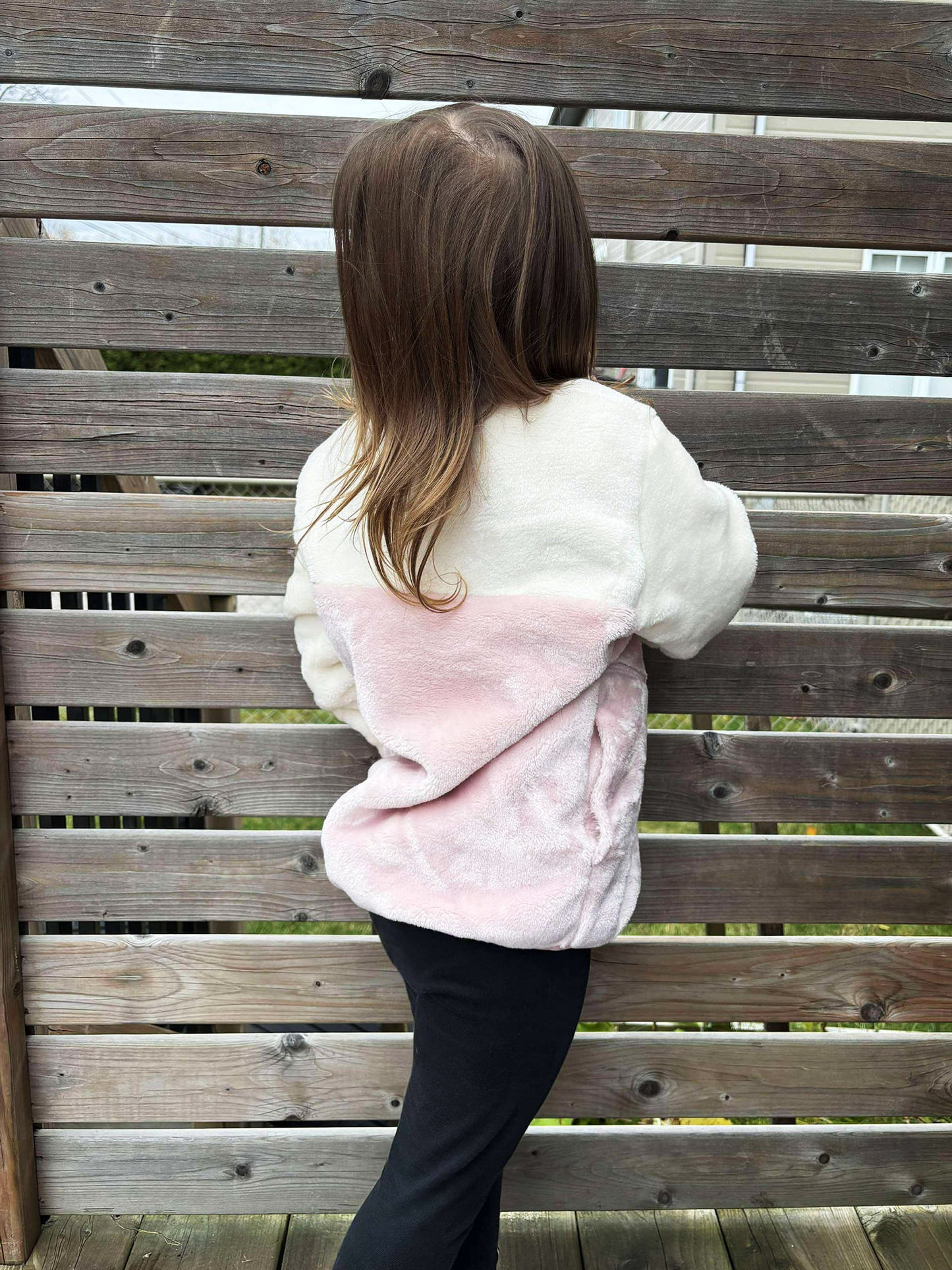 Veste molleton - Ivoire/Rose - ENFANT