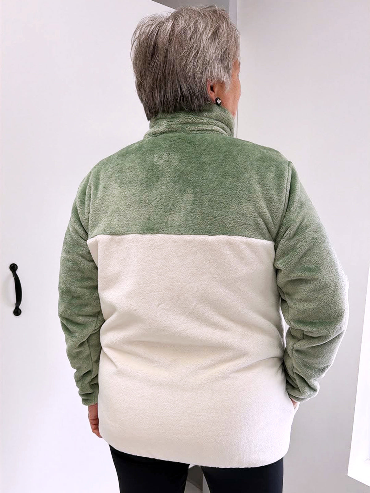 Veste Molleton - Sauge/Ivoire